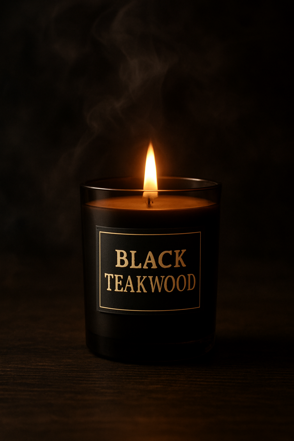 6 oz Black Teakwood candle